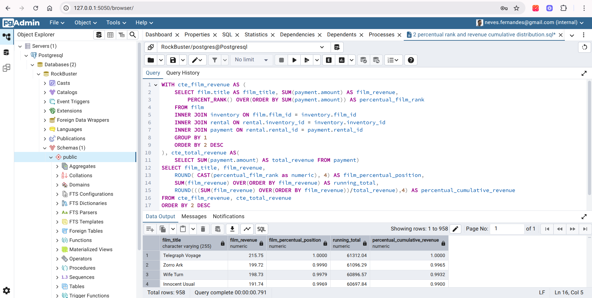Pgadmin4 web interface